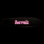 Revolt - Pink on Black skateboards