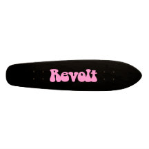 Revolt - Pink on Black Skateboards