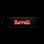 Revolt - Tropical Pink on Black skateboards