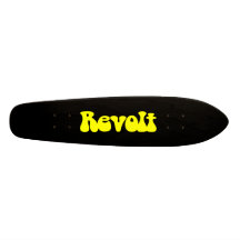 Revolt - Yellow on Black Skate Board Decks