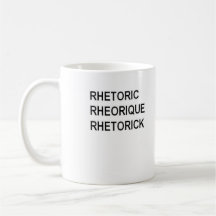 RHETORIC RHETORIQUE RHETORICK COFFEE MUGS