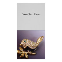 Rhinestone Bird Photo Cards