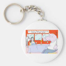 Rhino Blind Date Funny Tees Mugs & Gifts Keychain