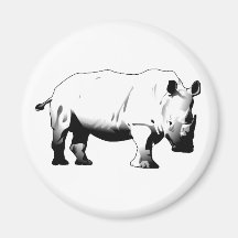 Rhinos Rock Fridge Magnet