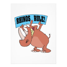 rhinos rule funny rhinoceros cartoon invitations