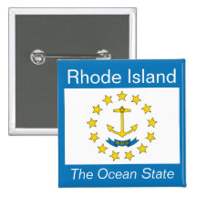 Rhode Island Flag Button