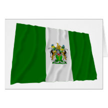 Rhodesia Waving Flag (1968-1979) Greeting Cards