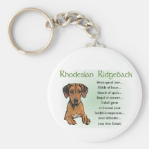 Rhodesian Ridgeback Gifts Key Chains