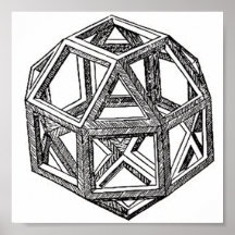 Rhombicuboctahedron, Leonardo Da Vinci Print