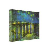 Rhone by Vincent van Gogh Stretched Canvas Print