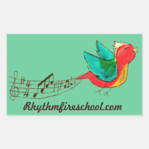 Rhythm Fire singing bird stickers