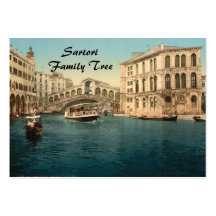 Rialto Bridge and Grand Canal, Venice, Italy Business Card Templates