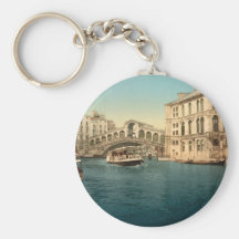 Rialto Bridge and Grand Canal, Venice, Italy Key Chain