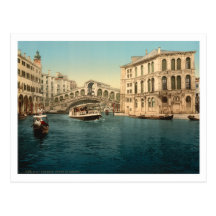 Rialto Bridge and Grand Canal, Venice, Italy Post Cards