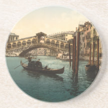 Rialto Bridge I, Venice, Italy Beverage Coasters