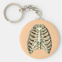 Rib Cage Bronze Key Chain