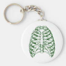 Rib Cage Green Key Chain