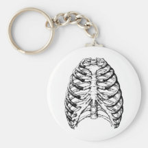 Rib Cage Grey Keychain