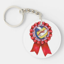 Ribbon 2nd Place Keychains