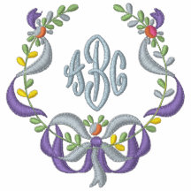 Ribbon and Floral - Bride Monogram