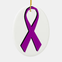 Ribbon Awareness Christmas Ornaments