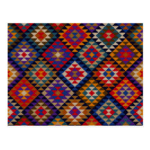 Rich Colored Indian Pattern Postcards