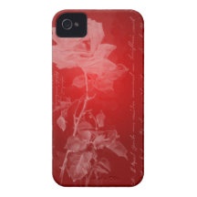 Rich Red Rose Case-Mate iPhone 4 Cases