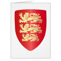 Richard the Lion Heart Shield in red+faux gold Card