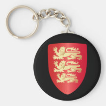 Richard the Lion Heart Shield in red+faux gold Keychains