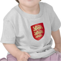 Richard the Lion Heart Shield in red+faux gold Tee Shirts