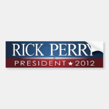 Rick Perry 2012 Bumper Sticker