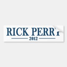 Rick Perry 2012 Bumper Sticker