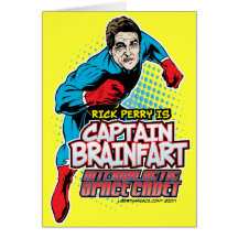 Rick Perry Captain Brainfart Card