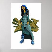Rider chick print