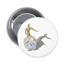 RidingWildHog092110 Pinback Button