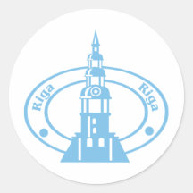 Riga Round Stickers