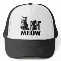 Right MEOW! Funny Evil Kitty Mesh Hats