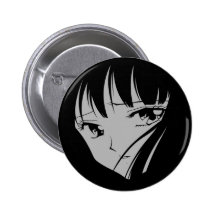 Rina Silver Manga Girl Buttons
