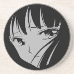 Rina Silver Manga Girl Drink Coasters