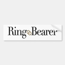 Ring Bearer Bumper Stickers