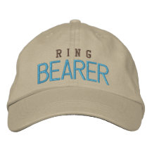 Ring bearer wedding bachelor blue baseball cap
