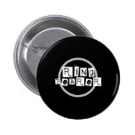 Ring Bearer White on Black Pinback Buttons