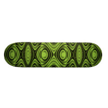 Rings and Ripples Lime Green Custom Skate Board
