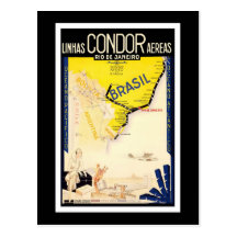 Rio De Janeiro Brazil Linhas Condor Aereas Post Cards