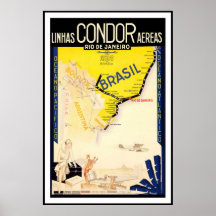 Rio De Janeiro Brazil Linhas Condor Aereas Posters