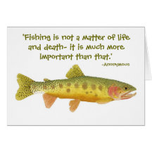 Rio Grande Cutthroat Card with Humorous quote.