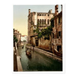 Rio San Trovaso and palace, Venice, Italy classic Post Cards