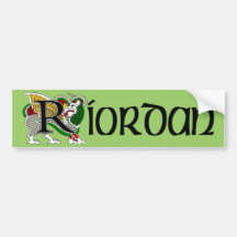 Riordan Celtic Dragon Bumper Sticker