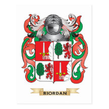 Riordan Coat of Arms (Family Crest) Postcard
