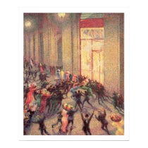 Riot in the Galleria, 1909 (oil on canvas) posters